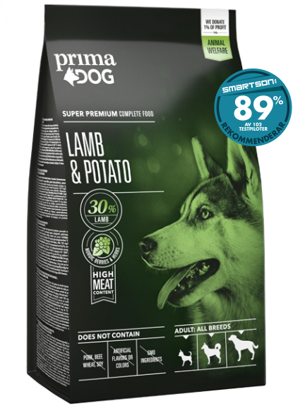 PrimaDog Lamm & Potatis torrfoder för vuxna hundar av alla raser