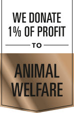 We donate 1% of profit to animal welfare